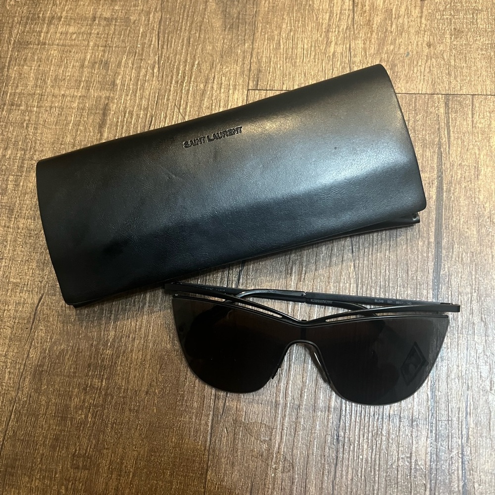 SOLD ELSEWHERE Saint Laurent Womens SL249 RARE DISCONTINUED black/black 99MM - Picture 2 of 5